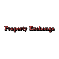 the property exchange logo on a black background